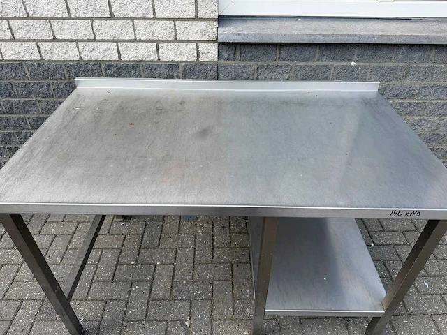 Inox - 140x80 - rvs werktafel - afbeelding 2 van  2