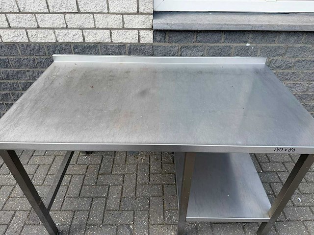 Inox - 140x80 - rvs werktafel - afbeelding 2 van  2