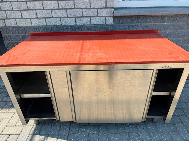 Inox - 150x70 - rvs snijtafel - afbeelding 1 van  3