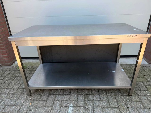 Inox - 150x70 - rvs werktafel - afbeelding 1 van  2