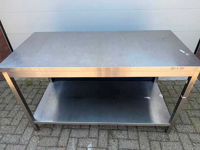 Inox - 150x70 - rvs werktafel - afbeelding 2 van  2