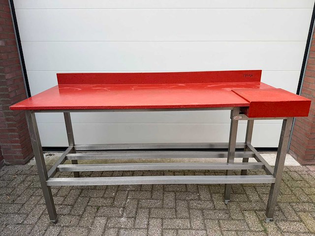 Inox - 175x75 met hakblok - rvs snijtafel - afbeelding 1 van  2