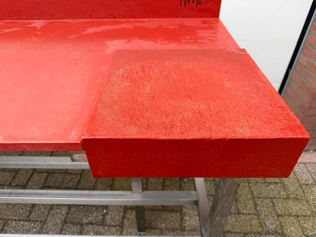 Inox - 175x75 met hakblok - rvs snijtafel - afbeelding 2 van  2