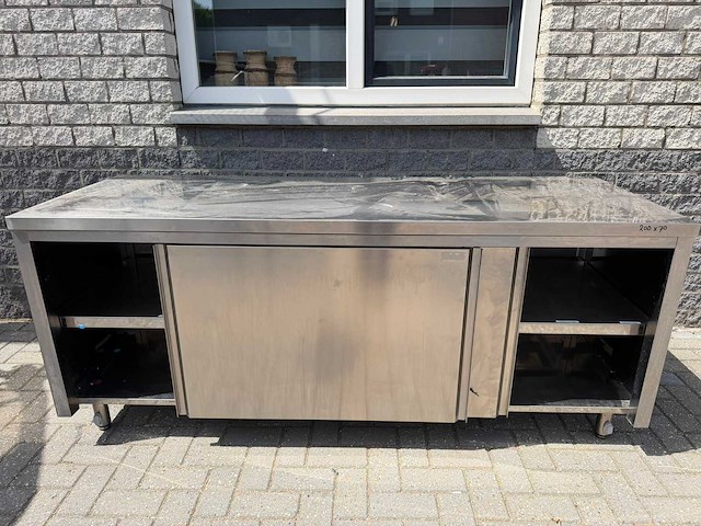 Inox - 200x70 - rvs werktafel - afbeelding 2 van  3