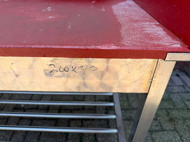 Inox - 200x79 - rvs snijtafel - afbeelding 2 van  2