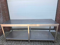 Inox - 220x70 - rvs werktafel - afbeelding 1 van  2