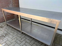 Inox - 220x70 - rvs werktafel - afbeelding 2 van  2