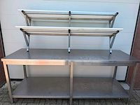 Inox - 220x70 - rvs werktafel - afbeelding 1 van  2