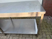 Inox - 220x70 - rvs werktafel - afbeelding 2 van  2