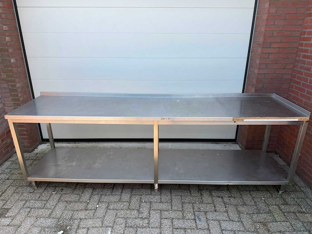 Inox - 280x70 - rvs werktafel - afbeelding 1 van  1