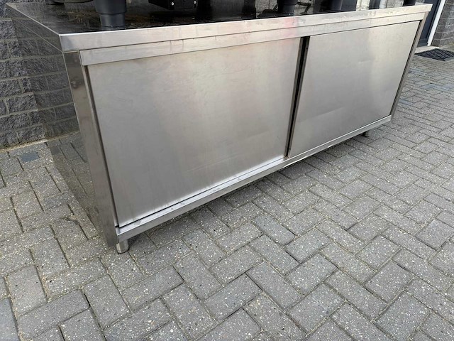 Inox - 2m - rvs werktafel - afbeelding 1 van  2