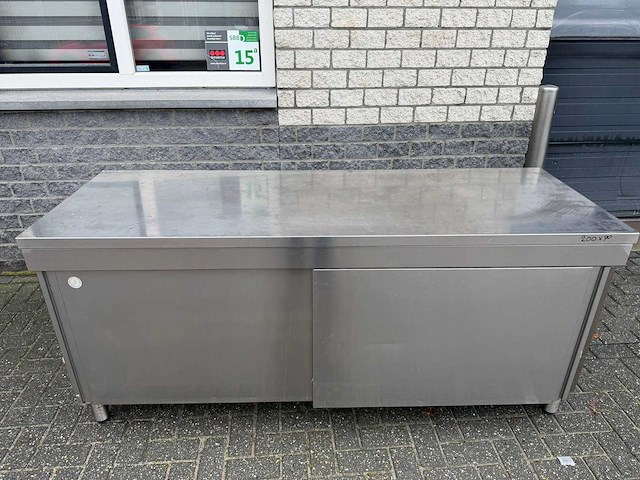 Inox - 2m - werktafel - afbeelding 2 van  2