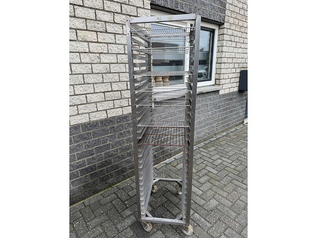Inox - 40x60 platen - regaal wagen - afbeelding 1 van  1