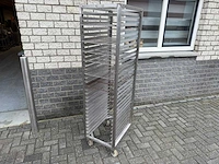 Inox - 40x60 platen - regaal wagen