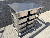 Inox - bakkenwagen - rvs werktafel - afbeelding 2 van  2