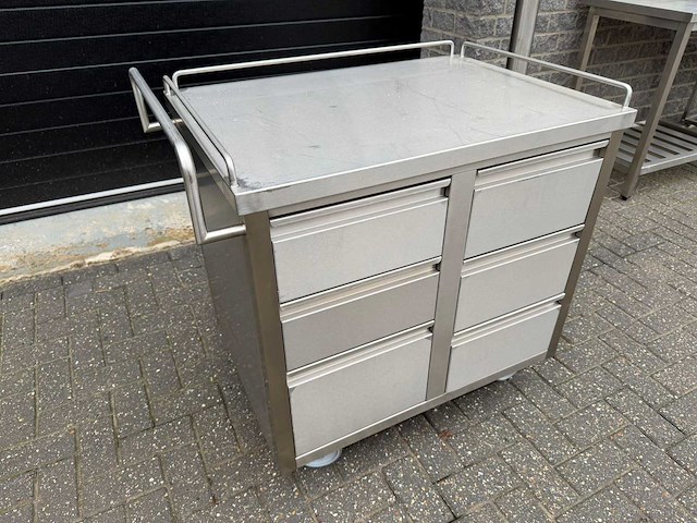 Inox - ladens - serveerwagen - afbeelding 1 van  4