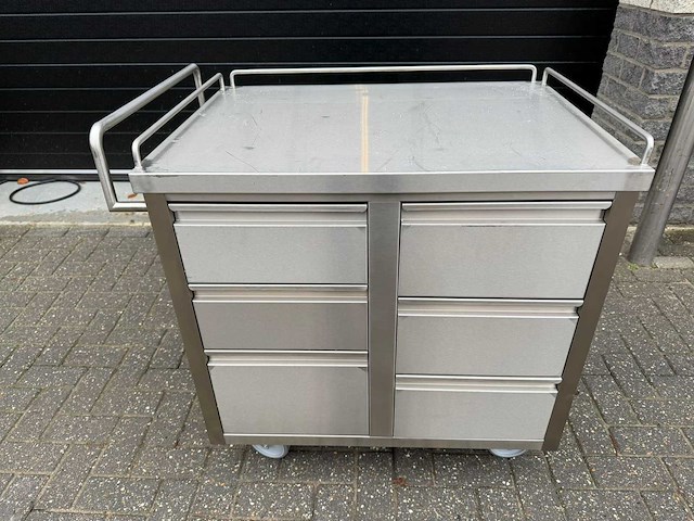 Inox - ladens - serveerwagen - afbeelding 1 van  4