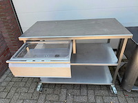 Inox - met spoelbak - rvs werktafel - afbeelding 2 van  3