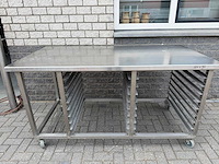 Inox - platenwagen 180x90 - rvs werktafel - afbeelding 1 van  2