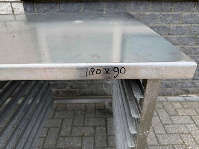 Inox - platenwagen 180x90 - rvs werktafel - afbeelding 2 van  2