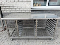 Inox - platenwagen 180x90 - rvs werktafel