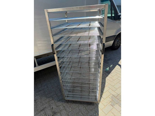 Inox - regaal wagen 60x40 - rvs platenwagen - afbeelding 2 van  2