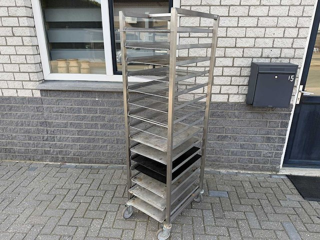 Inox - regaalwagen - rvs werktafel - afbeelding 1 van  4