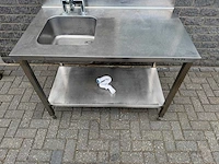Inox 120cm - spoeltafel - afbeelding 2 van  2