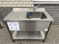 Inox 120x70 - spoeltafel - afbeelding 2 van  3