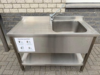 Inox 120x70 - spoeltafel - afbeelding 1 van  3