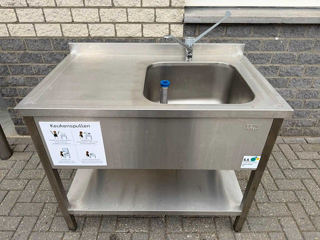 Inox 120x70 - spoeltafel - afbeelding 2 van  3