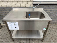 Inox 120x70 - spoeltafel - afbeelding 2 van  3