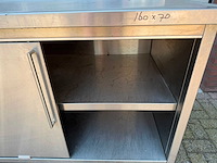 Inox 160x70 - spoeltafel - afbeelding 2 van  3