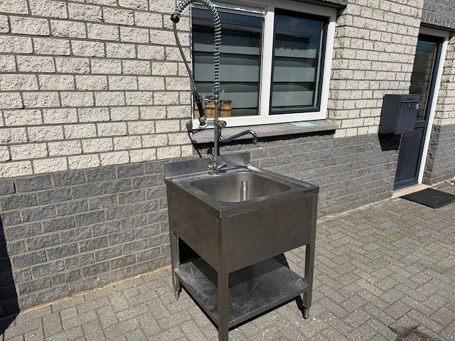 Inox 70x70 - spoeltafel - afbeelding 1 van  3