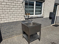Inox 70x70 - spoeltafel - afbeelding 1 van  3