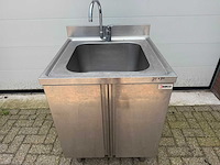 Inox 70x70 - spoeltafel - afbeelding 1 van  2