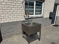 Inox 70x70 - spoeltafel - afbeelding 1 van  3