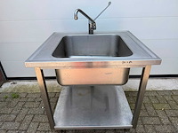 Inox 90x80 - spoeltafel - afbeelding 1 van  2