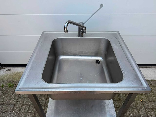 Inox 90x80 - spoeltafel - afbeelding 2 van  2