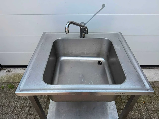 Inox 90x80 - spoeltafel - afbeelding 2 van  2