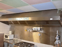 Inox dampkap met verlichting en afzuiging 3,50m lang (zelf demonteren) - afbeelding 1 van  8