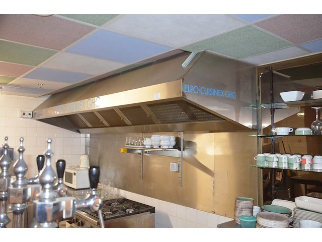 Inox dampkap met verlichting en afzuiging 3,50m lang (zelf demonteren) - afbeelding 2 van  8