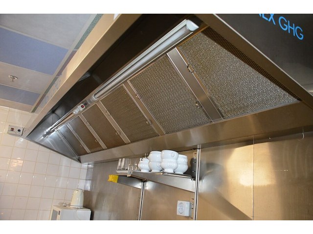 Inox dampkap met verlichting en afzuiging 3,50m lang (zelf demonteren) - afbeelding 4 van  8
