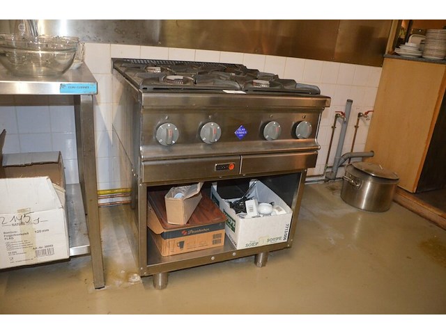 Inox gasfornuis fagor met 4 gasbranders - afbeelding 1 van  8