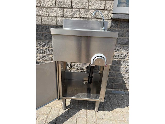 Inox met kniebediening - spoeltafel - afbeelding 2 van  3