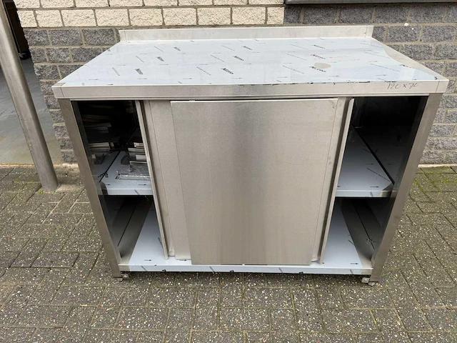 Inox ongebruikt - 120x70 - rvs werktafel - afbeelding 1 van  3