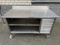 Inox ongebruikt - 150x80 - rvs werktafel - afbeelding 1 van  4