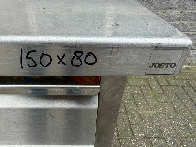 Inox ongebruikt - 150x80 - rvs werktafel - afbeelding 4 van  4