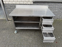 Inox ongebruikt - 150x80 - rvs werktafel - afbeelding 3 van  4