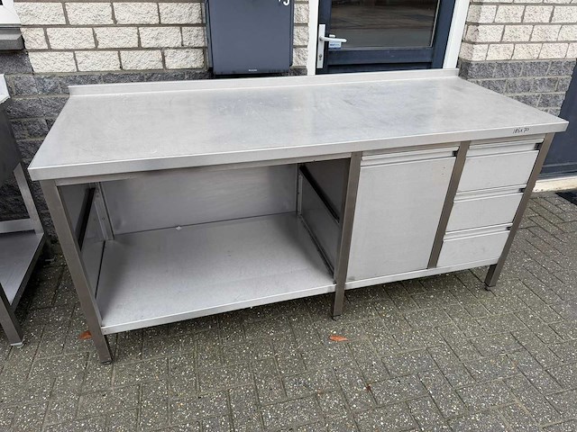 Inox ongebruikt - 186x70 - rvs werktafel - afbeelding 1 van  3